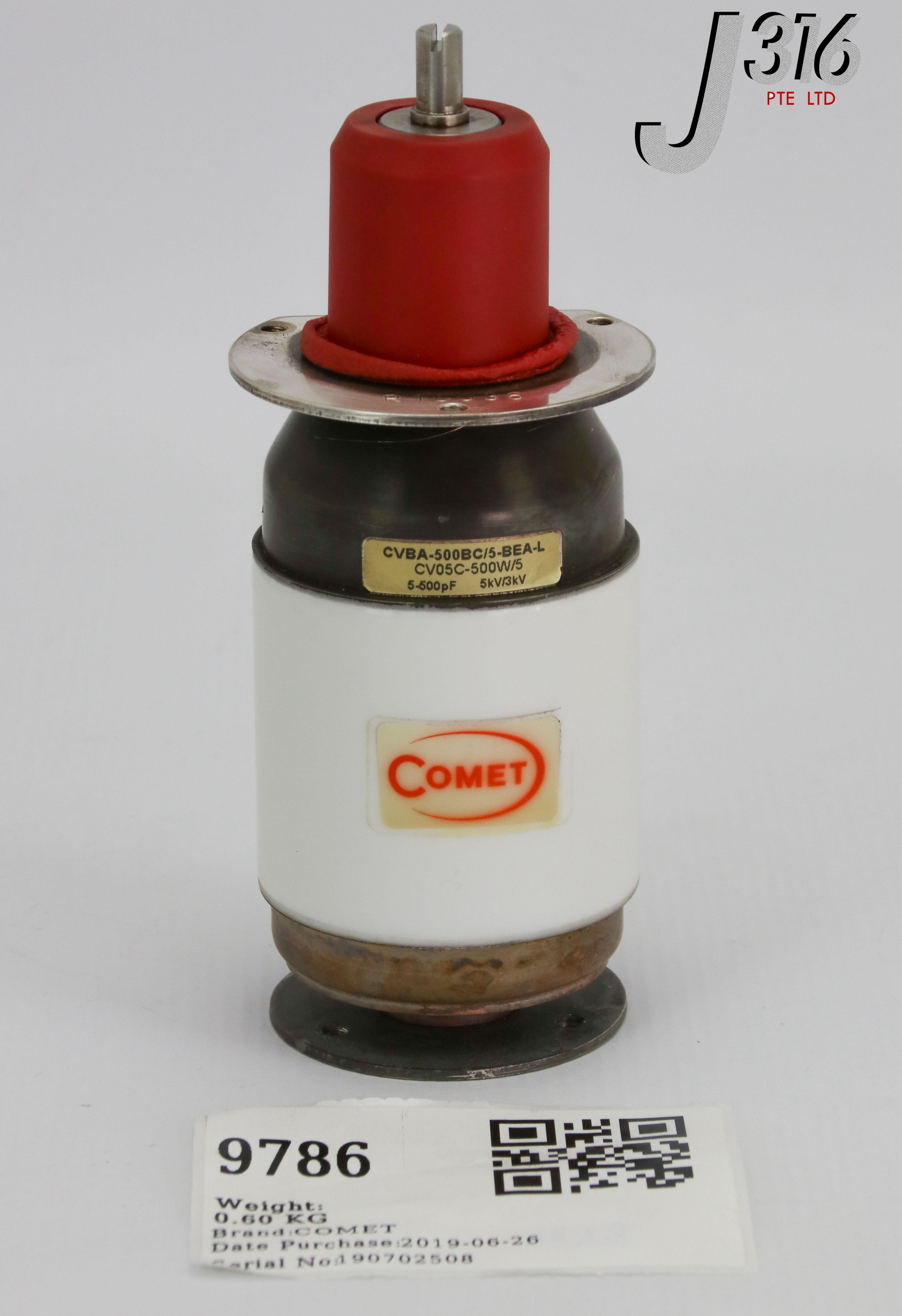 9786 COMET VARIABLE VACUUM CAPACITOR 5 500PF 5 3KV CV05C 500W 5 PARTS